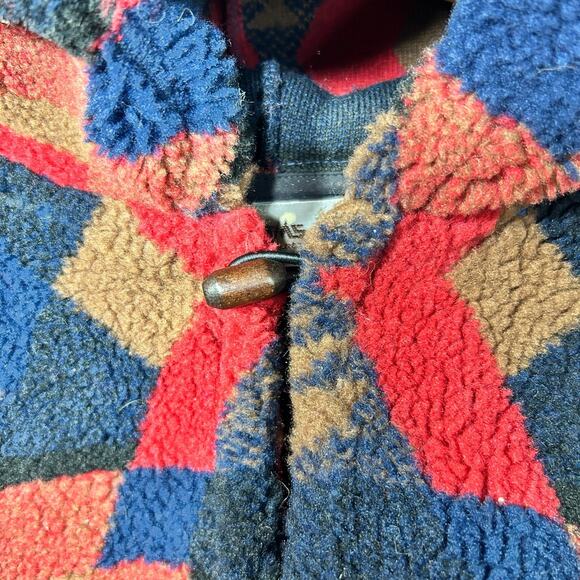 EMS Vintage 90s Fleece XL USA MADE Eastern Mountain Sports Geometric - Picture 6 of 10